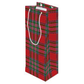 Sac Cadeau Pour Bouteille Christmas Tartan Clan MacBean Plaid Check (Dos Angle)