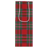 Sac Cadeau Pour Bouteille Christmas Tartan Clan MacBean Plaid Check (Devant)