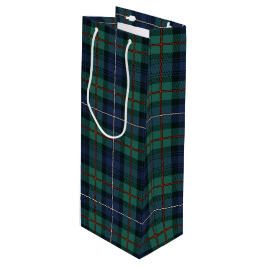 Sac Cadeau Pour Bouteille Christmas Tartan Clan Robertson Vérification de l' (Devant Angle)