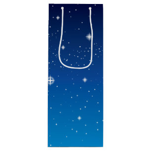 Sac Cadeau Pour Bouteille Ciel nocturne étoilé bleu profond