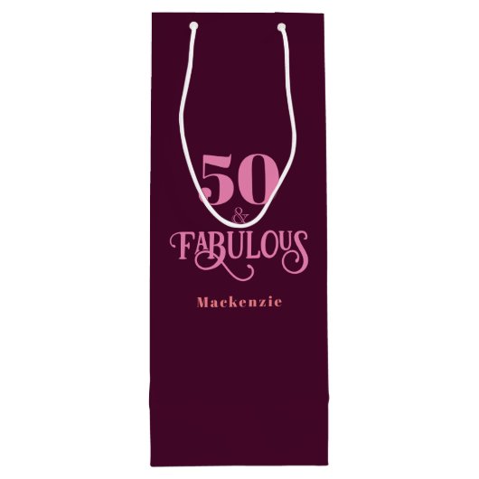 Sac Cadeau Pour Bouteille Cinquante et fabuleuse Bourgogne (Dos)