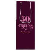 Sac Cadeau Pour Bouteille Cinquante et fabuleuse Bourgogne (Devant)