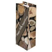 Sac Cadeau Pour Bouteille Cinquième anniversaire Mariage modifiable (Devant Angle)