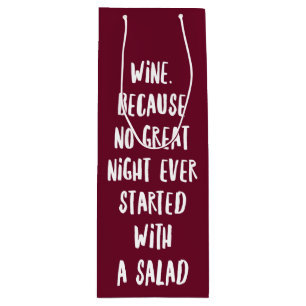 Sac Cadeau Pour Bouteille Citation drôle de barre