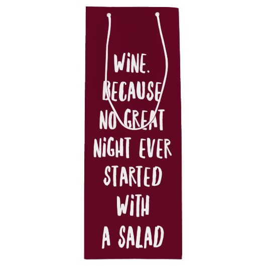 Sac Cadeau Pour Bouteille Citation drôle de barre (Devant)