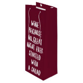 Sac Cadeau Pour Bouteille Citation drôle de barre (Devant Angle)