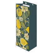 Sac Cadeau Pour Bouteille citron vintage (Dos Angle)