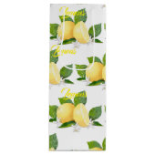 Sac Cadeau Pour Bouteille Citrons agrumes Fruit Botanique (Devant)