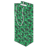SAC CADEAU POUR BOUTEILLE CLOVER LEAVES ST PATRICK (Dos Angle)