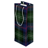 Sac Cadeau Pour Bouteille Coche verte de Noël Plaid Tartan Clan Sutherland (Dos Angle)