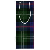 Sac Cadeau Pour Bouteille Coche verte de Noël Plaid Tartan Clan Sutherland (Dos)