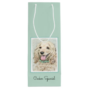 Sac Cadeau Pour Bouteille Cocker Spaniel Buff Peinture - Art Chien original