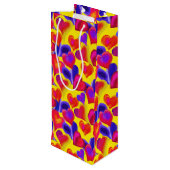 Sac Cadeau Pour Bouteille Coeurs peints lumineux | Saint Valentin (Dos Angle)