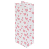 Sac Cadeau Pour Bouteille Coeurs roses (Dos Angle)