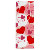 Sac Cadeau Pour Bouteille Coeurs rouges et roses Fête de la Saint Valentin (Dos)