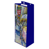 Sac Cadeau Pour Bouteille Coin de Flying Pig Farm et Wine a Bit. (Dos Angle)