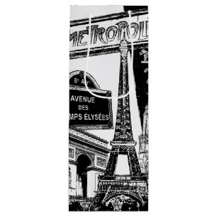 Sac Cadeau Pour Bouteille Collage frais des illustrations de photo de Paris