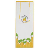 Sac Cadeau Pour Bouteille Collection Lemon Bloom (Devant)