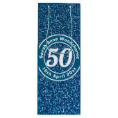 Sac Cadeau Pour Bouteille Commémoration de l'anniversaire avec le nom, l'âge (Devant)