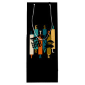 Sac Cadeau Pour Bouteille Commençons à voyager (Dos)