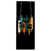 Sac Cadeau Pour Bouteille Commençons à voyager (Devant)