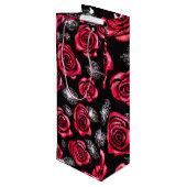 Sac Cadeau Pour Bouteille Conception des fleurs (Dos Angle)