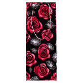Sac Cadeau Pour Bouteille Conception des fleurs (Dos)