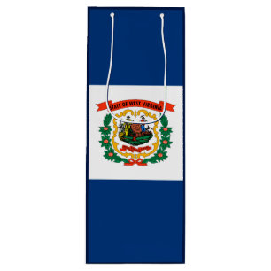 Sac Cadeau Pour Bouteille Conception du drapeau de l'État de Virginie-Occide