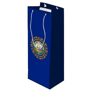 Sac Cadeau Pour Bouteille Conception du drapeau d'état du New Hampshire