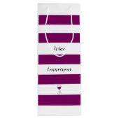 Sac Cadeau Pour Bouteille Connaisseur Chic De Vin Grillé Violet (Dos)