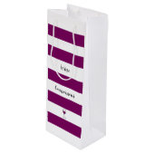 Sac Cadeau Pour Bouteille Connaisseur Chic De Vin Grillé Violet (Devant Angle)