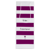 Sac Cadeau Pour Bouteille Connaisseur Chic De Vin Grillé Violet (Devant)