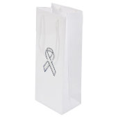 Sac Cadeau Pour Bouteille Conscience blanche de ruban ceinturée par copie de (Devant Angle)