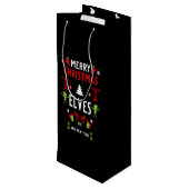 Sac Cadeau Pour Bouteille Construction de construction Noël laid (Dos Angle)