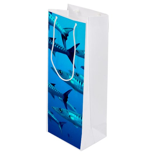 Sac Cadeau Pour Bouteille Cool Barracudas (Devant Angle)