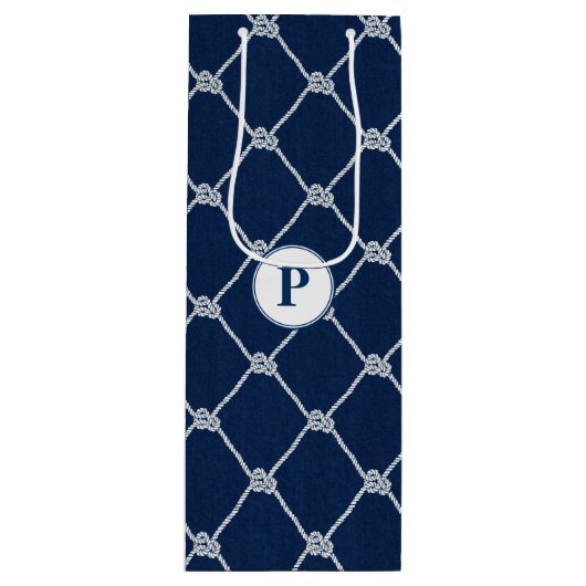 Sac Cadeau Pour Bouteille Cordes De Voile Côtière Nautique (Devant)