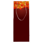 Sac Cadeau Pour Bouteille Correspondance Thanksgiving Orange Leaf Nom Année (Dos)