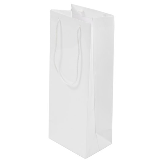 Sac Cadeau Pour Bouteille couleur blanche (Devant Angle)