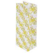 Sac Cadeau Pour Bouteille Couleur d'eau jaune leucadendron (Devant Angle)