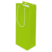 Sac Cadeau Pour Bouteille Couleur vert citron uni (Devant Angle)