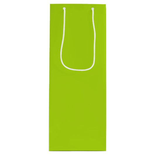 Sac Cadeau Pour Bouteille Couleur vert citron uni (Devant)