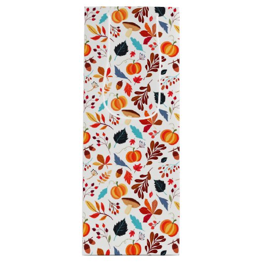 Sac Cadeau Pour Bouteille Couleurs d'automne (Devant)