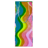 Sac Cadeau Pour Bouteille Couleurs ondulées (Dos)