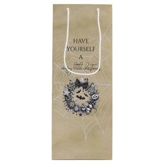Sac Cadeau Pour Bouteille Couronne Macabre (Devant)