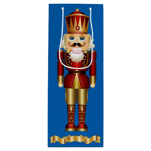 Sac Cadeau Pour Bouteille Cracker d'or (Devant)