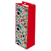 Sac Cadeau Pour Bouteille Crazy head (Devant Angle)