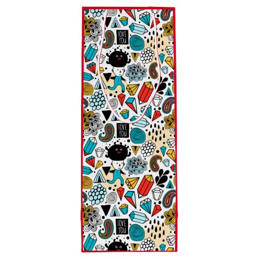 Sac Cadeau Pour Bouteille Crazy head (Dos)