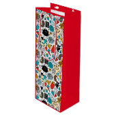 Sac Cadeau Pour Bouteille Crazy head (Devant Angle)