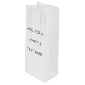 Sac Cadeau Pour Bouteille Créez votre propre blanc  (Devant Angle)