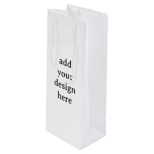 Sac Cadeau Pour Bouteille Créez Votre Propre Simple Coutume 4,75” x 4” x 13”